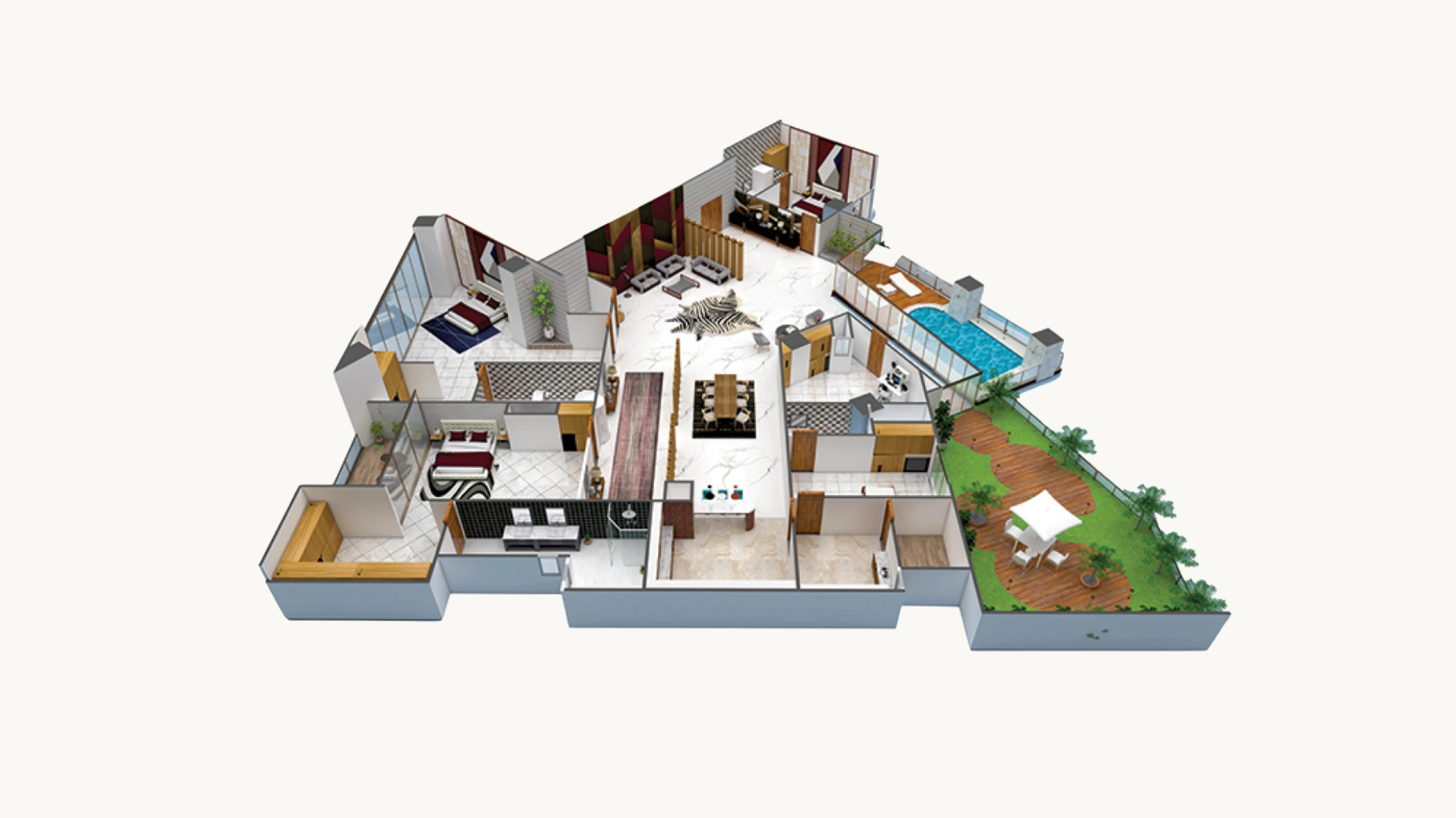 Penthouse Type C Floor Plan - Ultra Luxury Apartment