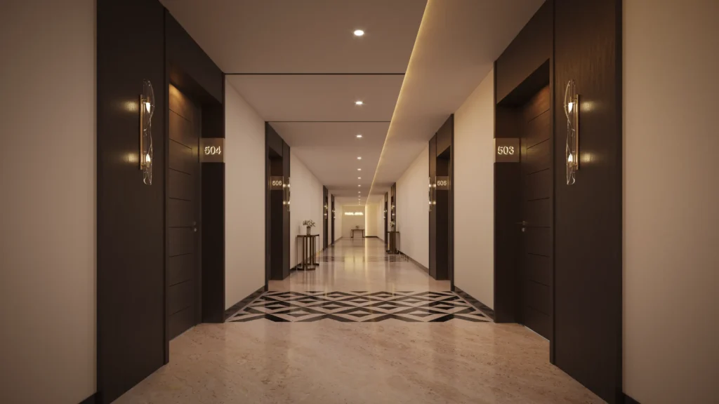 Faisal Jewel Hotel Lobby - Luxury Apartment Building Entrance