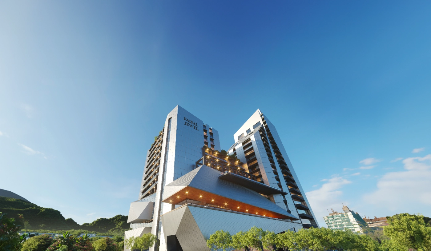 Faisal Jewel Exterior Day View - Modern High Rise Building